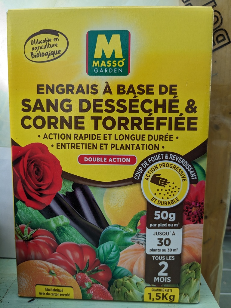 ENGRAIS CORNE ET SANG DESSECHE 1,5KG